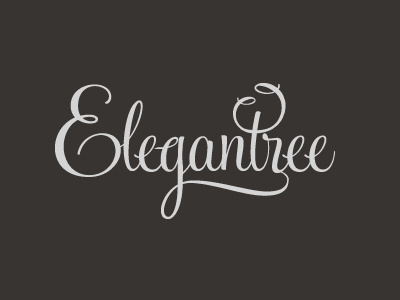 EleganTree branding calligraphy elegant handwritten logo symbol tree typo typography