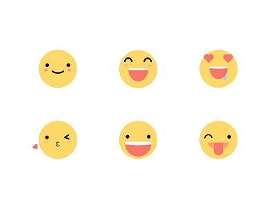 Emoji Happy Face collection emoji expression face flat happy illustration joy smell yellow