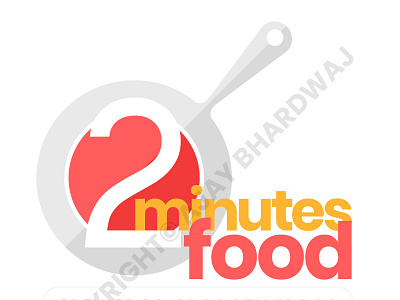 logo 2min food channel food logo illustration logos recipes logo red restaurant vector yellow youtube channel logos