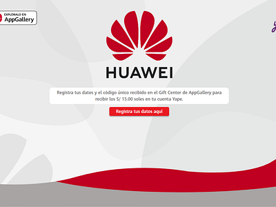 Huawei Yape campaign php web web design web development