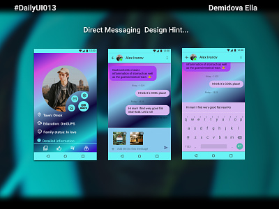 Direct Messaging, #Dailyui#013 dailyui dailyui 013 dailyui 13 design mobile apps ui ux uxdesign