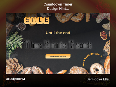 Countdown Timer (bakery sale), daily ui 014 countdown timer daily ui 014 dailyui dailyui014 dailyui14 design typography ui uidesign ux ux ui uxdesign