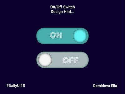 On/Off Switch, daily ui 015 daily ui dailyui dailyui 015 dailyui15 dailyuichallenge design uidesign uxdesign