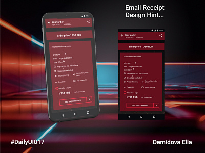 DailyUI #017 - Email Receipt app dailyui dailyuichallenge mobile ui ux