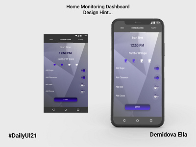 Home Monitoring Dashboard, #Daily ui 21