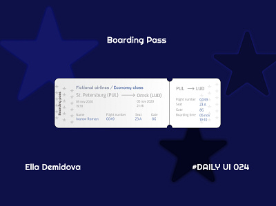 Boarding Pass, #Daily UI 024 branding dailyui dailyui024 dailyui24 design uidesign uxdesign