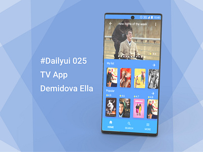 Daily UI 025, TV App app daily ui 025 daily ui 25 dailyui25 design mobile tv app uxdesign