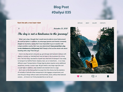 #Dailyui035, Blog Post