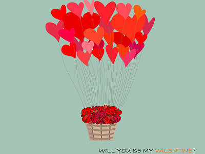 Greeting card for lovers and happy. design flat flyer greeting card illustration valentines day