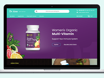 Homepage Design Concept for Wellness Brand