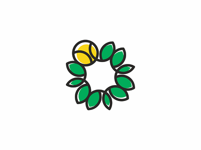 Green tennis illustration logobranding logodesign logotype