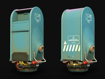 Mail Up - Modeling and Texturing Timelapse 3d animation asset box design game art game dev indie dev low poly mail mail box marmoset toolbag maya modeling prop texturing