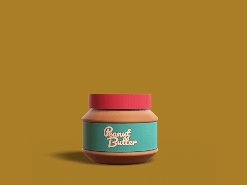 Peanut Butter 3d food game animation game art maya peanut peanut butter render topping