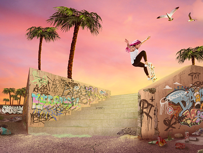 Poster - Leticia Bufoni art collage design poster proskater skate skateboarding skater tonyhawk
