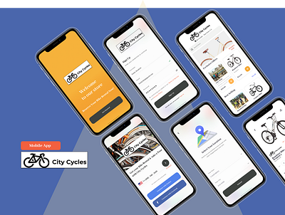 City Cycles_Wireframe & Prototype bicycle shop figma invision mobile app design prototype reservations ui design ux design wireframe