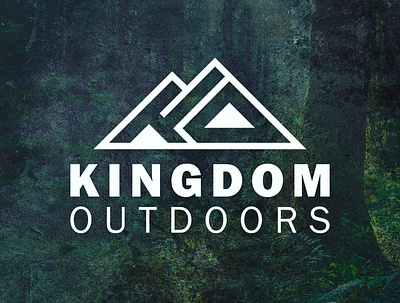 Kingdom Outdoors logo mountain logo outdoor logo