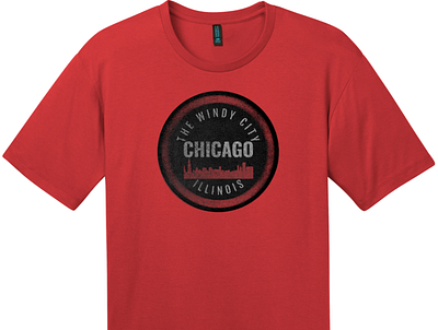 Chicago Illinois The Windy City T Shirt Classic Red chicago custom t shirts custom t shirts illinois