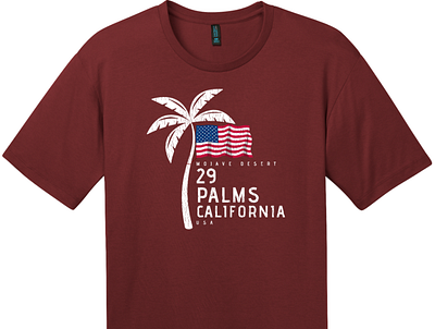 29 Palms California American Flag Palm Tree T-Shirt 29 palms 29 palms california cool t shirts custom t shirts custom tees t shirt designs twenty nine palms twenty nine palms