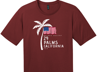 29 Palms California American Flag Palm Tree T-Shirt 29 palms 29 palms california cool t shirts custom t shirts custom tees t shirt designs twenty nine palms twenty nine palms