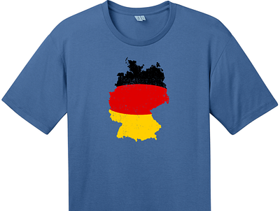 Germany Flag Country Shape T Shirt Maritime Blue cool t shirts custom t shirts custom tees deutsche deutschland german germany t shirt designs