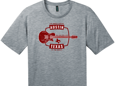 Austin Texas Guitar Live Music Capital T Shirt