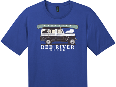 Red River Gorge Kentucky T Shirt Deep Royal cool t shirts custom t shirts custom tees kentucky make your own t shirts red river red river gorge t shirt designs