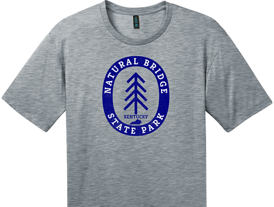 Natural Bridge State Park T Shirt Heathered Steel cool t shirts custom t shirts custom tees kentucky kentucky state park make your own t shirts natural bridge t shirt designs