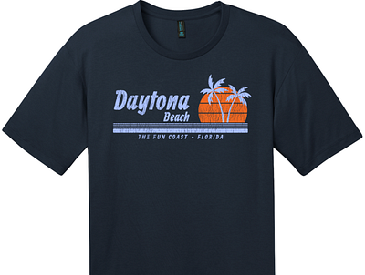 Daytona Beach Florida Fun Coast T Shirt New Navy cool t shirts custom t shirts custom tees daytona daytona beach florida fun coast make your own t shirts t shirt designs