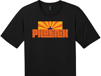 Phoenix Arizona Flag Retro T Shirt Jet Black arizona cool t shirts custom t shirts custom tees make your own t shirts phoenix phoenix arizona t shirt designs