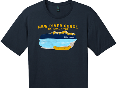 New River Gorge Rafting T Shirt New Navy cool t shirts custom t shirts custom tees make your own t shirts new river new river gorge t shirt designs uscustomtees west virginia