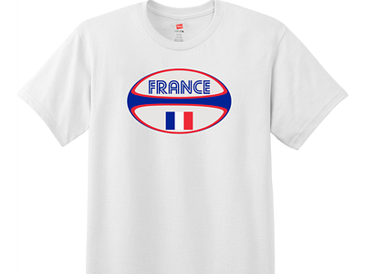 France Rugby Ball T Shirt White