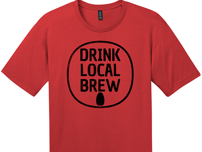 Drink Local Brew Can T Shirt Classic Red