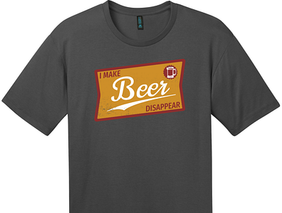I Make Beer Disappear Vintage T Shirt Charcoal beer cool t shirts custom t shirts custom tees funny beer t shirt i make beer disappear make your own t shirts t shirt designs uscustomtees