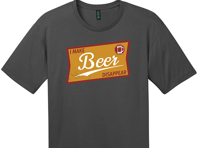 I Make Beer Disappear Vintage T Shirt Charcoal beer cool t shirts custom t shirts custom tees funny beer t shirt i make beer disappear make your own t shirts t shirt designs uscustomtees