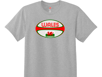 Wales Rugby Ball T Shirt Light Steel cool t shirts custom t shirts custom tees make your own t shirts rugby t shirt designs uscustomtees wales wales rugby welsh welsh rugby
