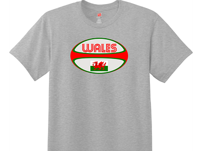 Wales Rugby Ball T Shirt Light Steel cool t shirts custom t shirts custom tees make your own t shirts rugby t shirt designs uscustomtees wales wales rugby welsh welsh rugby