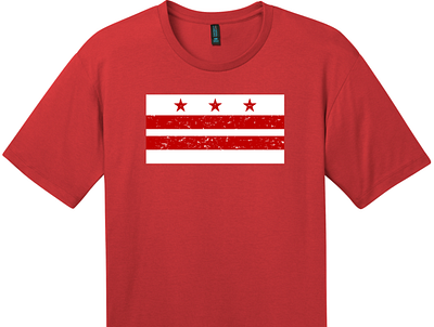 Washington DC Distressed Flag T Shirt Classic Red cool t shirts custom t shirts custom tees make your own t shirts t shirt designs uscustomtees washington d.c. washington dc