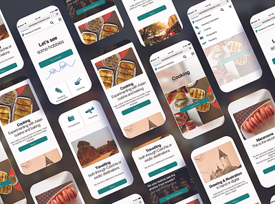 My hobbies Mobile web design sketch ux web