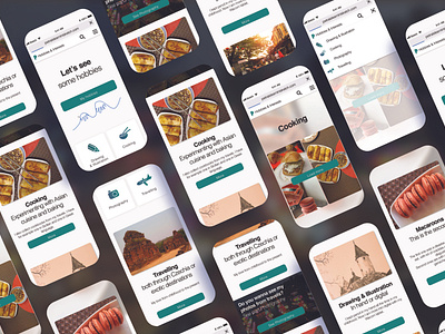 My hobbies Mobile web design sketch ux web