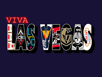 Viva Las Vegas design logo typography