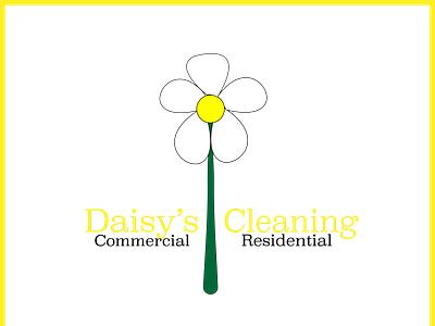 Daisy s cleaning illustration logo typography vector