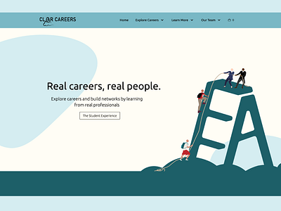 Website For Clear Careers branding design graphic design illustration ui ux web web design website