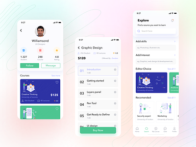E-Study | Online Learning Mobile Apps academy app design apps book course creative design education elearning graphic design ilustration ios ios android interface learning mobile mobile apps online course students ui ui design ux design