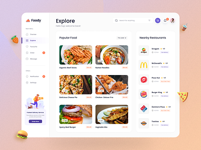 Restaurant Management Dashboard Design 2021 trend clean design cook book dashboard dashboard design food food dashboard food delivery food delivery dashboard foodie hotel illustration minimal onboarding recipe book restaurent service ui ui design ux design