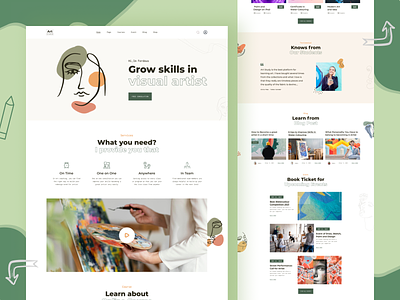 Visual Art Platform Landing Page