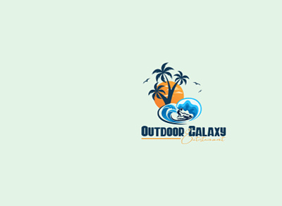 Beach j app design flat icon illustrator logo minimal vector