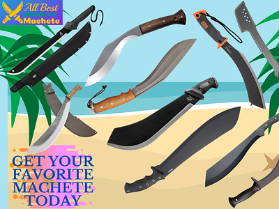 Get You Favorite Machete Today blog design blog post branding knives machete typogaphy