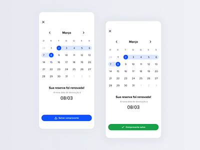 Calendar screen - Doboo