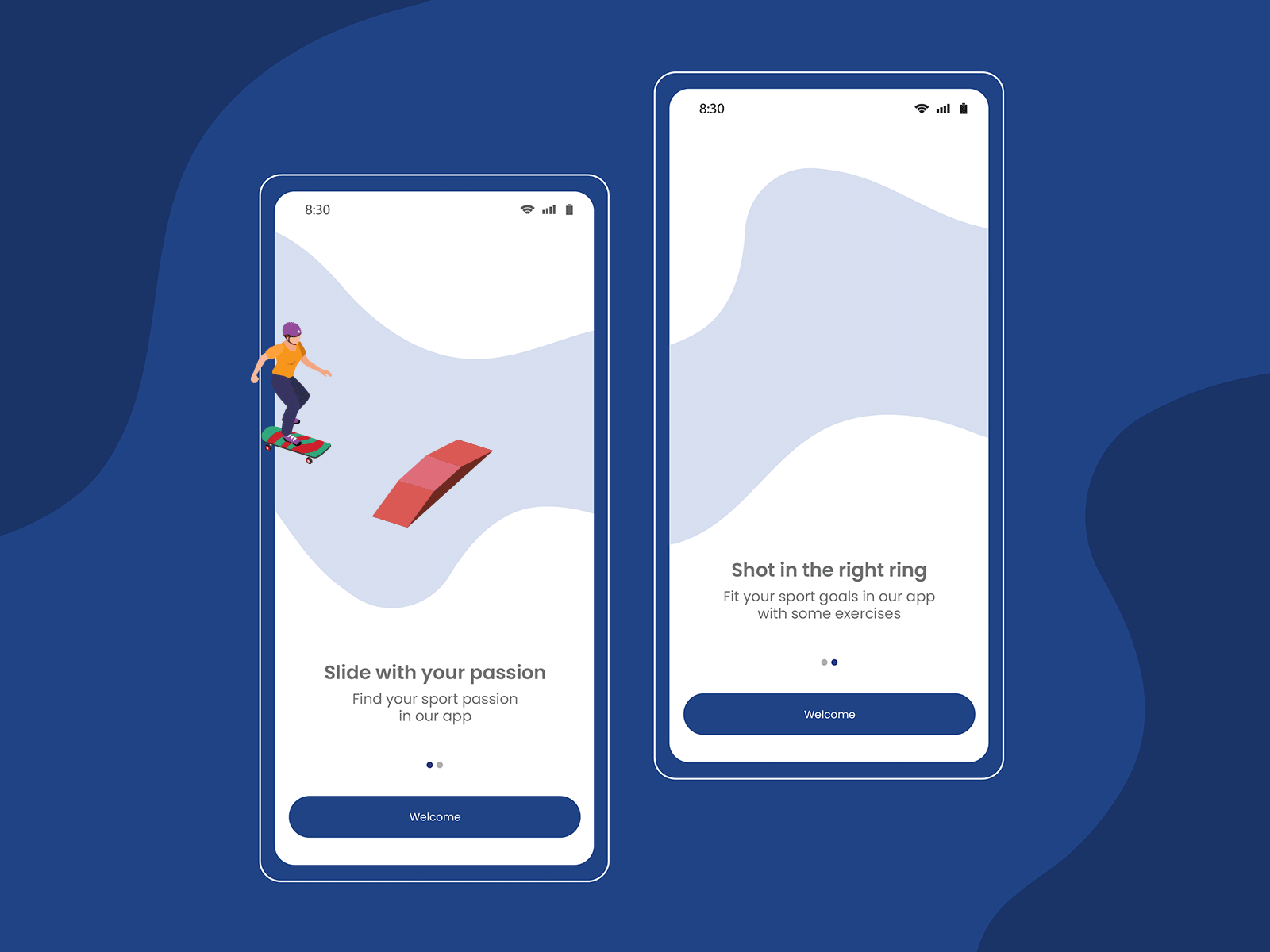 Sport Application - Introduction Screen animation animation2d app design illustration inspiration introduction screen sport sport app ui uidesign ux