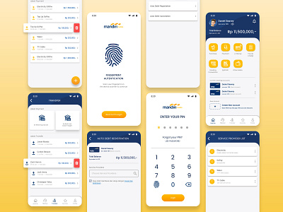 Redesign m-Banking Bank Mandiri application bank app finance app homepage inspiration login page m banking mobile banking mobile banking app redesign revamp ui ui design